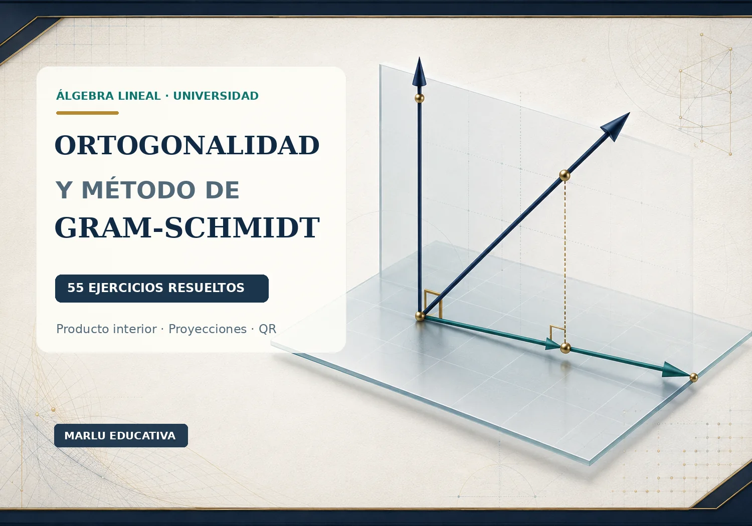 Representación geométrica de la ortogonalidad, el método de Gram-Schmidt y la proyección ortogonal